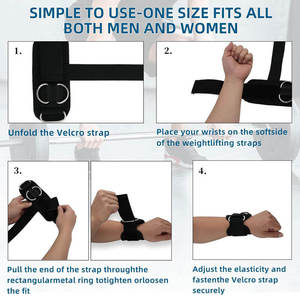 โลโก้แบบกำหนดเอง คุณภาพสูง เครื่องยกน้ำหนักแบบสายเคเบิลพร้อมห่วงรูปตัว D แบบคู่  แผ่นรองนีโอพรีนอย่างดี นุ่มสบาย สำหรับการฝึกยกน้ำหนักอย่างมืออาชีพ - Product Image 4