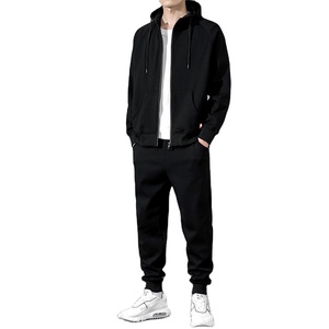 Ensemble survêtement personnalisé pas cher en 2 pièces Jogging Sportswear Coton Unisexe Survêtements Sweat-shirts Hommes - Product Image 1