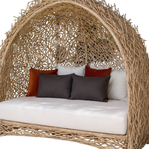 ARTERRA Lit de Jour Premium en Teck avec Baldaquin, Chaise Longue de Luxe pour Extérieur, Plage, Resort, Piscine, Mobilier de Patio - Product Image 2