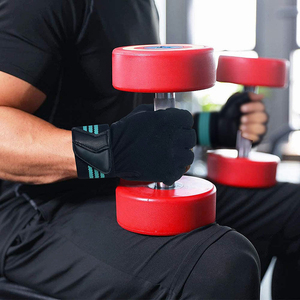 Full Palm Protection Weight Lifting Gym Gloves Men And Women Half Finger Bodybuilding Fitness Gloves With Adjustable Wrist Strap - Product Image 5