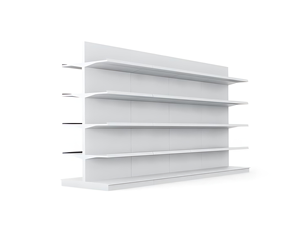 Estantería de Góndola Resistente para Supermercado, Soporte de Exhibición Metálico Ajustable de Doble Cara, Estante para Tienda de Comestibles - Product Image 1