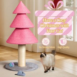 Griffoir pour chat en forme de sapin de Noël de 31,5 pouces, grand griffoir d'intérieur pour chats, tour à griffer avec sisal pour arbres et griffoirs pour chats - Product Image 2