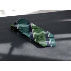 Corbata clásica de poliéster a cuadros verde y azul de Tie Benon 100g - Product Image 6