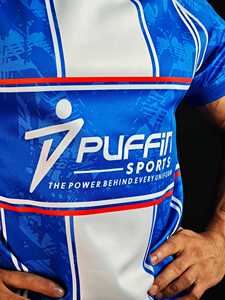 เสื้อรักบี้พิมพ์ลายแบบสั่งทำสำหรับผู้ชาย PUFFIN SPORTS แขนสั้น คอกลม ระบายเหงื่อได้ดี ทรงพอดีตัว พิมพ์ลายสำหรับผู้ใหญ่ ใส่ได้ทุกฤดู - Product Image 4