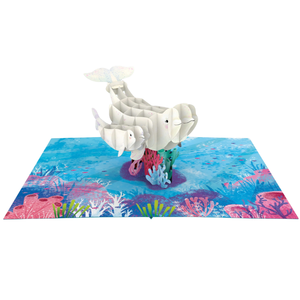 3D pop up Card <b>Handmade</b> Greeting Card Cute Dolphin Theme Pop up Cards 3D Mother Day Card Pop Up Dolphin Mother <b>Paper</b> Craft - Product Image 3