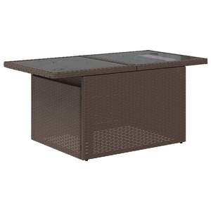 Grand ensemble de canapés de jardin en rotin PE marron avec accoudoirs réglables, meubles d'extérieur confortables et élégants - Product Image 5