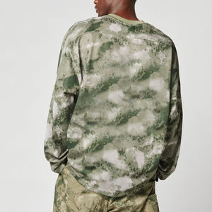 Maillot de football américain personnalisé à manches longues, col en V, surdimensionné, en maille sublimée camouflage, style streetwear, réfléchissant, vente en gros - Product Image 3