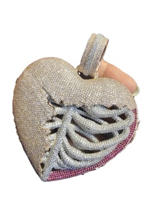 Colgante en forma de corazón de diamante cultivado en laboratorio Moissanite 925 colgante personalizado de plata esterlina y otras joyas de diamantes - Product Image 2