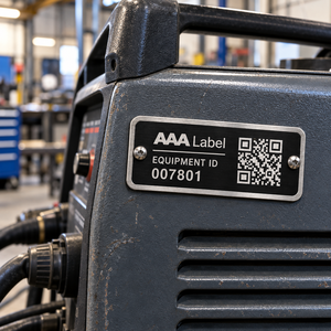 Étiquettes métalliques gravées au laser avec code QR, étiquettes de série en aluminium personnalisées pour équipements industriels - Product Image 5