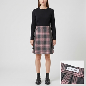 Kilt utilitaire écossais rose et gris à carreaux pour homme, avec poches cargo et sangles à boucle réglables, style écossais, vêtement de travail personnalisé - Product Image 3