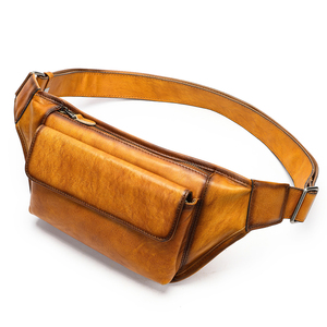 Bolso Bandolera de Cuero Genuino Impermeable para Hombre, Riñonera de Cuero para Hombre, Bolso Cruzado de Cuero para el Pecho - Product Image 5