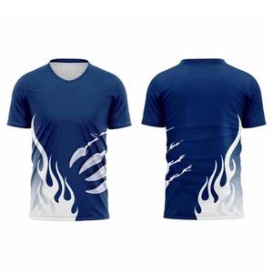 Camiseta Deportiva Personalizada con Logotipo para Hombre, Transpirable, de Secado Rápido, de Poliéster y Algodón, Cuello Redondo, Estilo Urbano para Verano, ELIXE SPORTS - Product Image 3