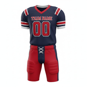 Ensemble d'uniformes de football américain personnalisés, maillot et pantalon de football sublimés, polyester respirant, vêtements de sport d'équipe - Product Image 4