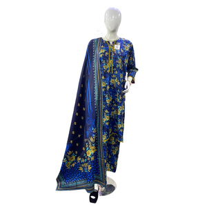 Ensemble pakistanais prêt-à-porter pour femme, élégant, imprimé, 3 pièces, léger, collection été 2026 - Product Image 1