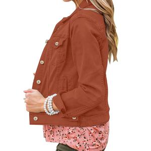 OEM Service Women's Denim Jacket Women Casual Outwear Fall Jacket Denim Button up <b>Coat</b> Oversize Denim Jacket for <b>Ladies</b> - Product Image 5