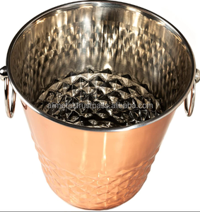 Customizable Stainless Steel Copper Plated Champagne Bucket, Ice Tub or Cocktail Chiller For Indoor Outdoor Parties - Product Image 2