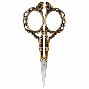 Ornate Gold Handle Embroidery <b>Scissors</b> Stainless Steel Sharp Blade Long Handle Right <b>Handed</b> Cutting Tool - Product Image 4