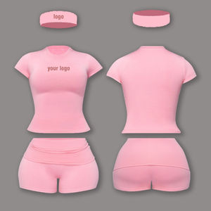 Conjunto de Pantalones y Chaqueta de Manga Larga para Mujer, Estilo Urbano Invernal Y2K, Logotipo Personalizado, Tejido de Punto, Diseño de Dos Piezas con Bordado en Color Contrastante - Product Image 5