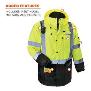 Custom Made Safety <b>Jacket</b> High Visibility Reflective Trim Reinforced Stitching Durable Workwear <b>Construction</b> Site Safety Apparel - Product Image 3