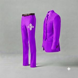 Traje de Pantalón y Chaqueta de Terciopelo Estilo Italiano para Hombre, Antiarrugas, Transpirable, Cierre de Botones, Diseño Plano Frontal, Viscosa/Poliéster - Product Image 4