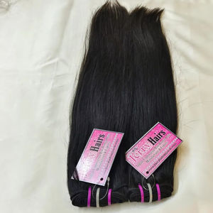 ผมตรงธรรมชาติอินเดียแบบดิบ ขนาด 18 นิ้ว 2 มัด น้ำหนักมัดละ 100 กรัม ผมจากผู้บริจาคคนเดียว เกรดผมเรมี่ - Product Image 1