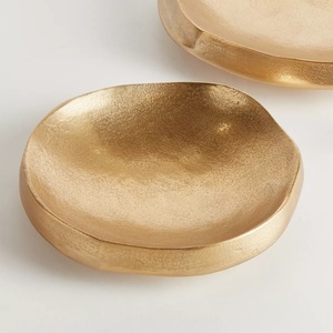 Timeless Form Handmade High Quality Aluminum Tabletop <b>Vase</b> <b>Gold</b> Finish Modern Design Decorative Bowl for Housewarming Wedding - Product Image 4
