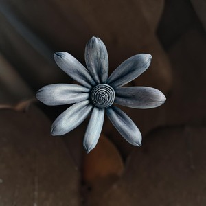 VADEE Premium Dark Blue Star Magnolia 002 Sola Wood Flowers Sustainable Craft Handmade 8-8.5cm Sesbania Plant Stick Home - Product Image 1