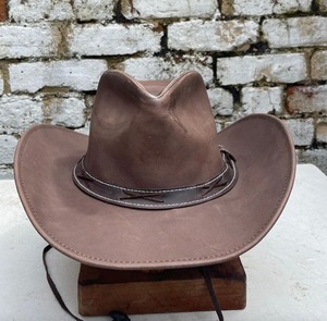 Chapeau de cowboy en cuir tendance 2026 avec logo personnalisé – Qualité supérieure pour les voyages en extérieur toutes saisons - Product Image 5