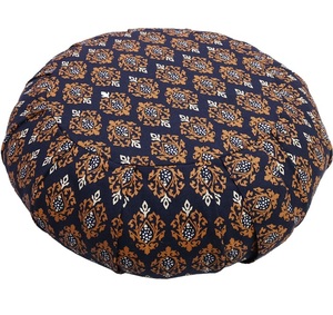 Coussin de méditation plissé rond pour le sol, coussin de yoga confortable avec housse amovible, rembourré de sarrasin - Product Image 4