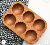 Supports à œufs modernes en bois, empilables pour comptoir, plateaux de rangement pour 18 œufs frais de poule, organisateur de boîtes à œufs, compatibles lave-vaisselle et four, pour la maison - Product Image 6