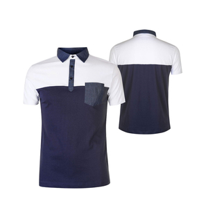 เสื้อเชิ้ตแขนสั้นผู้ชาย ผ้าโพลีเอสเตอร์อ๊อกซ์ฟอร์ด สีพื้น มีกระเป๋า ใส่สบาย แห้งเร็ว พิมพ์ลายโลโก้ด้านหน้า - Product Image 3