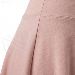 Jupe courte plissée taille haute pour femme, couleur unie, confortable, en coton et élasthanne, pour toutes les saisons - Product Image 5