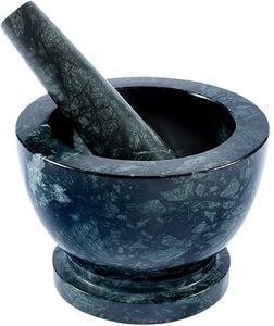 Handmade Marble Mortar <b>And</b> Pestle Grinder <b>Set</b> For Kitchen Use Ideal For Grinding <b>Spices</b> Chutneys <b>And</b> Herbal Mixtures - Product Image 2