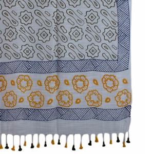 Meilleure vente femmes indien imprimé à la main Modal coton écharpes bloc imprimé moderne été étoles pour les filles - Product Image 4