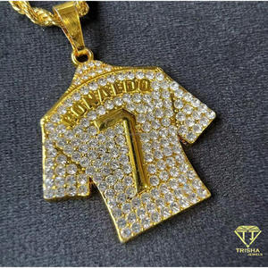 Custom <b>Number</b> 7 Jersey Moissanite Diamond Pendant 925 Sterling Silver Iced Out Hip Hop Sports Necklace Jewelry - Product Image 1