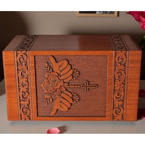 Custom Printed Wooden Urn for Ashes Wooden Cremation Urn with Sliding Lid Design urn by AYAANS - Product Image 6