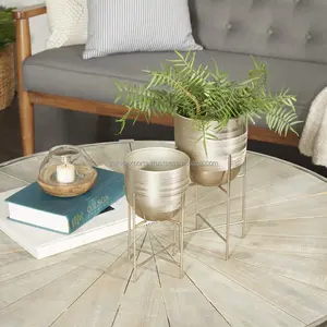 Maceta de Metal Galvanizado Ecológica Premium con Estilo Moderno Vintage de Zahid Exports India para Hogares y Jardines de Lujo - Product Image 2