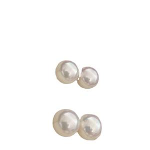 ต่างหูมุกน้ำจืดแท้ Edison Pearl Aurora สีขาวขนาดใหญ่ ดีไซน์เรียบง่าย พร้อมรูแท้ - Product Image 5