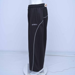 Pantalones Largos Verdes con Corte Acampanado, Cintura con Cordón, Transpirables, Tejidos, Casuales, Otoñales, Unisex, Color Sólido, con Cordones, Ecológicos - Product Image 4