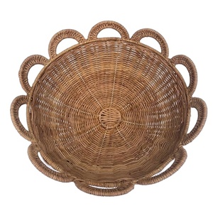 Bandeja de almacenamiento de ratán caliente superior para mesas de comedor o sala de estar para exhibición de pan y frutas - Product Image 3