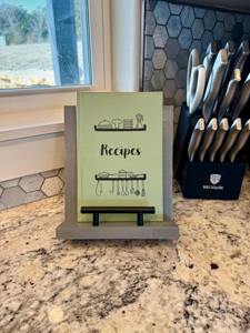 Support de livre de cuisine personnalisé en bois, porte-recettes, cadeau pour la fête des mères, cadeau pour les amoureux des livres, décoration de la maison, Saint-Valentin - Product Image 3