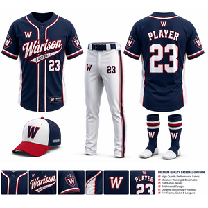 Plus Size Unisex Breathable Baseball Teamwear Uniform Set Sublimation 100% Polyester Softball Training Uniform Kit - Product Image 1