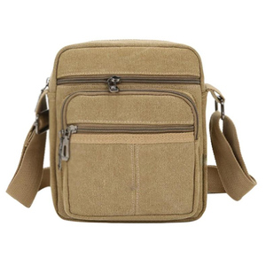 <b>Canvas</b> Satchel <b>Bag</b> <b>Large</b> Multi Function Vintage Messenger Crossbody Shoulder Casual Laptop Travel Work Unisex 3L+ Zipper Closure - Product Image 5
