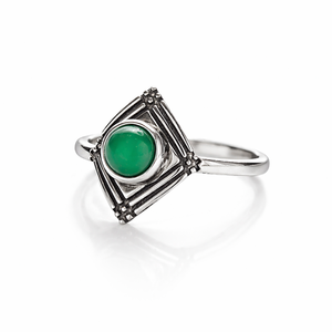 Natural Garnet Bezel Setting <b>Dainty</b> 925 Sterling Silver Wedding <b>Ring</b> for Women Classic Style - Product Image 2