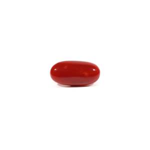 Natural Japanese Red Coral Cabochon 3.15 Carat Loose Gemstone for Fine Jewelry - Product Image 1