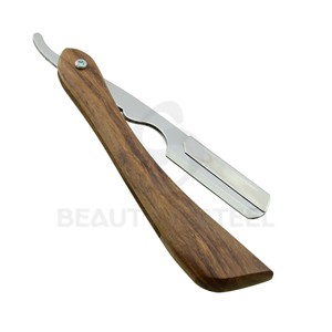 Premium Red Wood Handle Barber Straight <b>Razor</b> Stainless Steel Shavette for Smooth <b>Men</b> Wet Shaves and Crisp Edges - Product Image 2