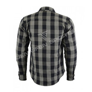 Premium OEM Men's for Reinforced <b>Flannel</b> Biker Shirt Waterproof Breathable Plaid Motorcycle Riding <b>Jacket</b> Utility Pockets - Product Image 3