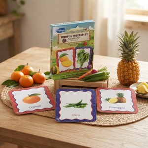 Toysaga - Tarjetas de Memoria con Frutas y Verduras Coloridas, 30 Tarjetas para Niños de 2 a 3 Años, Educativas, de Cartón, Hechas en China - Product Image 1