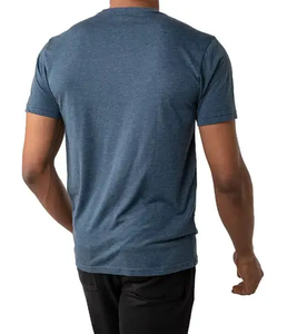 T-shirts formels pour hommes à manches courtes 100 % coton, coupe ample, avec logo brodé personnalisé et impression sérigraphique – Vente en gros - Product Image 2