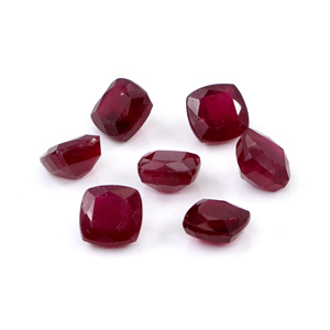 Natural Bangkok Ruby Calibrated 6mm <b>Cushion</b>, Natural Loose Faceted Ruby Gemstone For Jewelry Making Ready To Use - Product Image 1